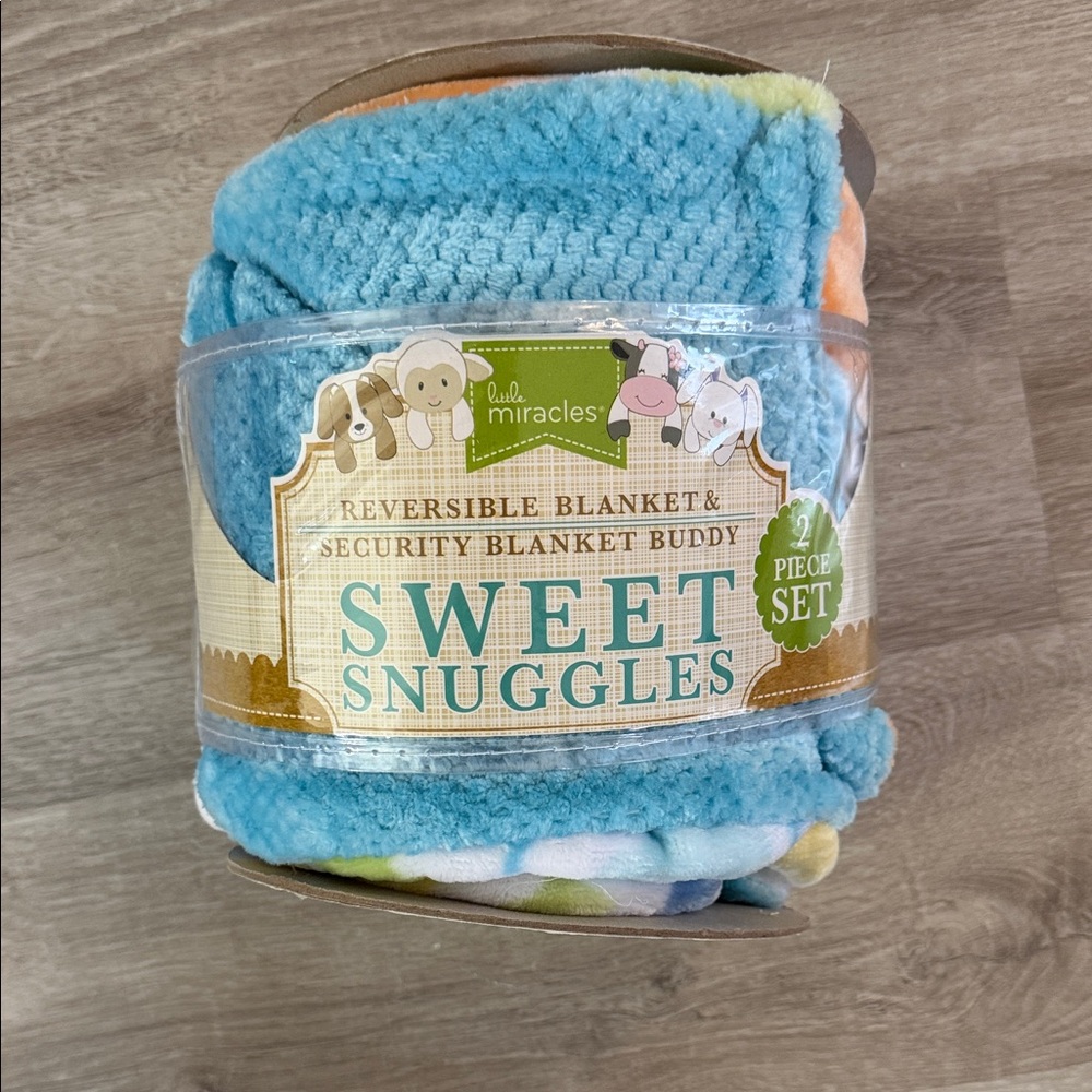 Luvable Friends Sweet Snuggles Reversible Blanket Set